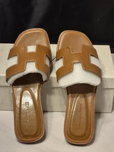 Nuevas sandalias sin cordones marrones para dama talla 5 - Imagen 1 de 8