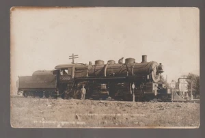 Livingston MONTANA RPPC c1910 TRAIN ENGINE N.P. R.R. Northern Pacific RY 3009 MT - Picture 1 of 2