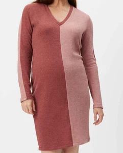 Women's Stowaway Colorblock Maternity Sweater Dress Earthtones Size XL New !!!! - Picture 1 of 2