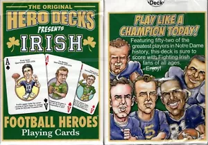 Mazo de cartas de póquer de héroes de fútbol irlandés tamaño personalizado limitado sellado - Imagen 1 de 1