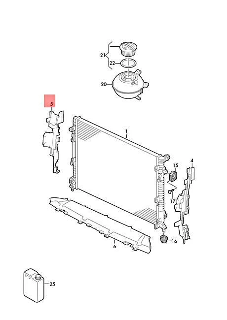 NEW VW ATLAS TERAMONT CA1 AIR GUIDE RIGHT 3CN121284 ORIGINAL NO DUTY TO 🇺🇸 - Image 1 of 1