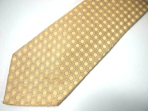 Claiborne Herren Krawatte Krawatte Gold Geometrisch 58" - Bild 1 von 4