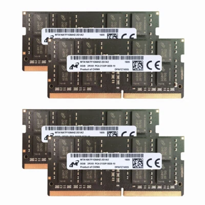 Micron 4x 8GB 2Rx8 PC4-2133P DDR4 17000Mhz 260Pin SODIMM Laptop Memory Non Ecc% - Image 1 of 4