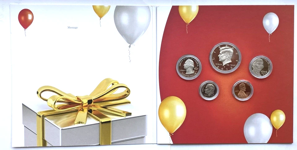 2013 US Mint (5) Coin Uncirculated Happy Birthday Proof Coin Set w/COA - Image 1 of 4