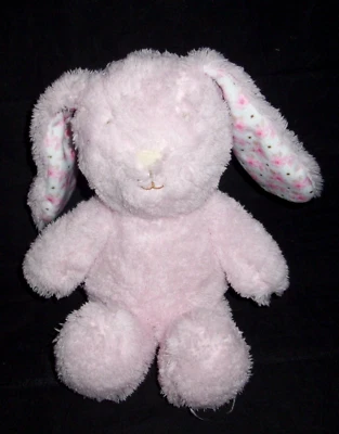 Little Me Pink Plush Bunny 2024 Pink Pink Floral Ears Baby Stuffed Animal Lovey - Image 1 of 2