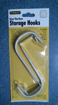 Stanley 80-9430, наддверные крючки для хранения, белые, 2 шт., БЕСПЛАТНАЯ ДОСТАВКА - Изображение 1 из 2