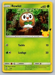 Pokemon McDonalds 25th Anniversary 7/25 Rowlet Holo - Picture 1 of 2