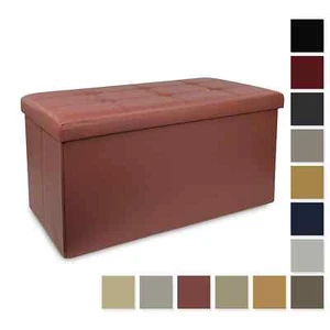 Pouf contenitore panca baule ecopelle sgabello arredo salotto 38x38x76cm 4184 - Bild 1 von 28