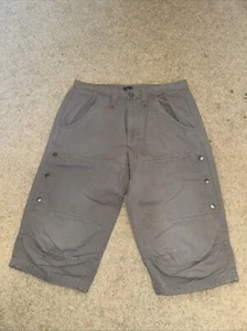 Armani Designer Grey Cargo Shorts 32W - Picture 1 of 11