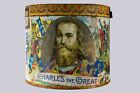 Rare 1910s "Charles the Great" paper label 50 cigar tin in good condition