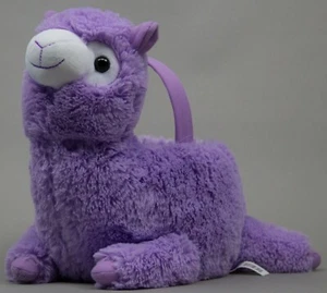 Easter Halloween Girl Purple Llama Plush Tote Basket NWT - Picture 1 of 2