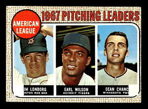 Pitching Leaders Jim Lonborg Earl Wilson Dean Chance 1968 Topps #10 VG