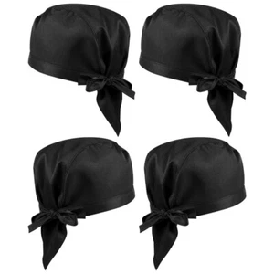 4 Pezzi Cappello Chef Turbante Miss Bambino Chef Donna Giapponese Copricapo Cabilock - Foto 1 di 12