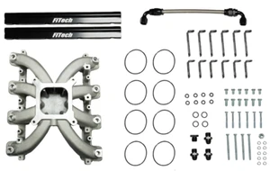 Colector de admisión de aluminio fundido FiTech 37004 LS3 con brida 4150 y rieles de combustible - Imagen 1 de 8