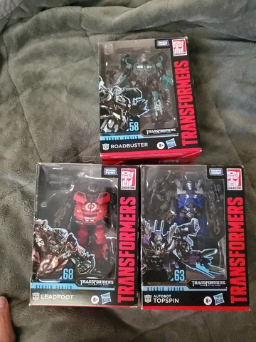 Transformers Studio Series ROADBUSTER 58, TOPSPIN 63, AND LEADFOOT 68 IN BOX!!! Cover