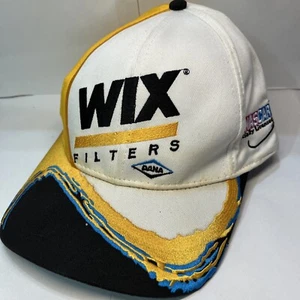 NASCAR Wix Filters Vintage Snapback Hat White Yellow Black DANA Kudzu - Picture 1 of 9