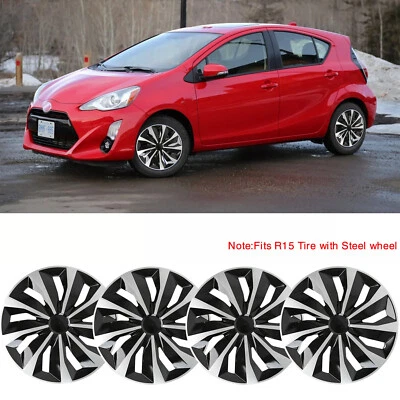 For Toyota Prius C 15" Set of 4 Hubcaps Wheel Rim Cover Hub Caps R15 Steel Wheel - Image 1 of 4