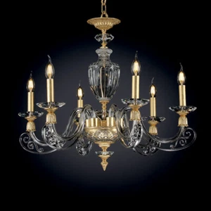 Lampadario di lusso in cristallo trasparente classico 6 luci cic-369 - Imagen 1 de 2