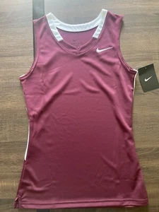 Nike Untouchable Stock Lacrosse Maglia Allenamento Donna XS Marrone Running Tank - Foto 1 di 4