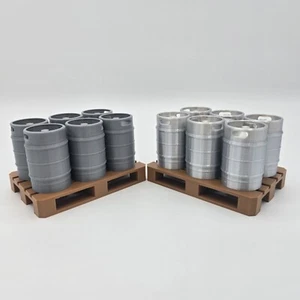 1/14 Maßstab Bierfässer auf Paletten "verschiedene Farben" - Bild 1 von 8