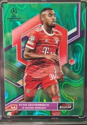 22-23 Topps Finest UEFA - Ryan Gravenberch - Green Lava 89/99- Bayern Munich - Image 1 of 2