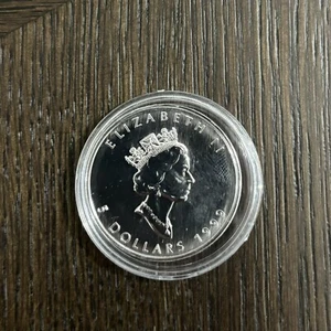 1999 Ca. Silver Maple Leaf $5 1Oz .9999 Coin In RMC Original Pkg - Picture 1 of 4