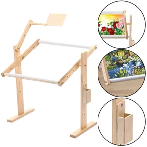 Adjustable Wooden Cross Stitch Frame – Floor Stand for Embroidery and Tapestry - Picture 1 of 10