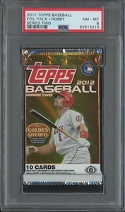2012 Topps Series 2 Baseball Hobby Foil Pack PSA 8 NM-MT - Possible Mike Trout? - Picture 1 of 1