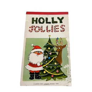 Vagabond Holly Jollies 24 Assorted Sheets Notepad CA Vintage print USA Christmas - Bild 1 von 8