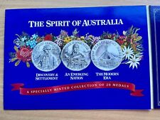 1988 Australia 200 Years Commemorative Medal Collection Booklet Folder