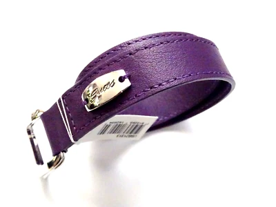GUESS Damen Wickelarmband Leder 42cm Lila Edelstahl Luxus Elegant Trendig & Chic - Bild 1 von 2
