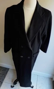 Cappotto lungo doppiopetto nero doppiopetto puro cashmere PIACENZA TG 42 - Made in Italy completo - Foto 1 di 7