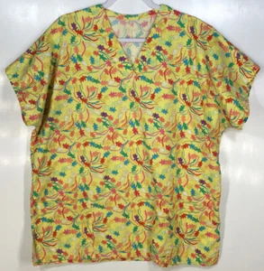 Top Exfoliante Mujer Talla Grande XL Extra-Grande Silhouette Recortes Amarillo Rosa - Imagen 1 de 5