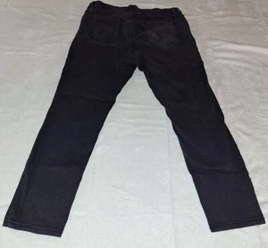 Curve Appeal Womens Size 12 Stretch Black Denim Jeans Button Zipper Straight Leg - Picture 1 of 17