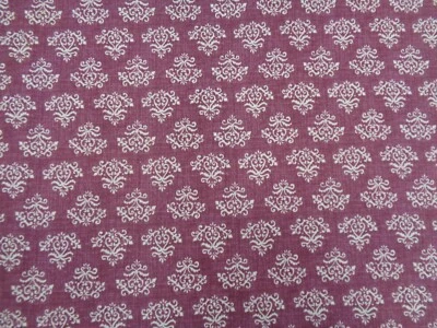 Damasco Pequeño - Tela de Gallo Rojo - POR 36" L x 42" W - ALGODÓN Granate ¡¡MUY LINDO!!! Foto 1 de 4