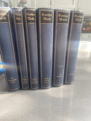 6 Antique Books Goethe Werkes By Johann Wolfgang von Goethe In German C 1832 - Image 1 of 4