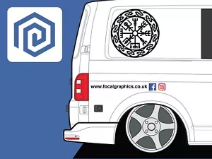 Viking Rune Kompass Vinyl Aufkleber für Camper Van Wohnwagen Wohnmobil Campervan - Bild 1 von 14