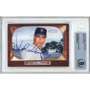 Al Leiter Signed 2004 Bowman Heritage #195 New York Mets BAS Slabbed Auto - Picture 1 of 7