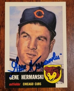 Gene Hermanski signed 1953 Topps Archive card #179 Chicago Cubs Topps 1991 - Picture 1 of 2
