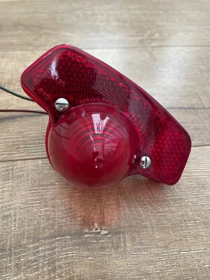 Vintage Lucas tail light assembly/bee hive style Brit bikes/Triumph L679 - Image 1 of 4