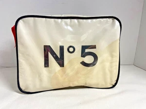Vintage 1988 Chanel No 5 Zip Pouch Bag Makeup Travel Cosmetic Case W/Soap, Powde - Picture 1 of 13