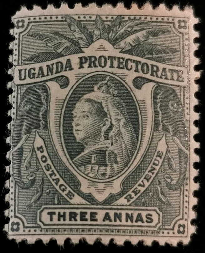 Uganda: Reina Victoria 1898, 3 A.  (Sello coleccionable). Foto 1 de 1
