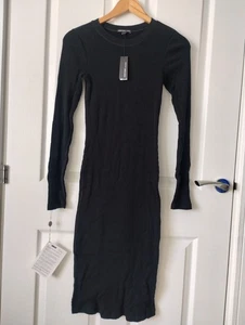 James Perse Ribbed Long Sleeve Crew Neck Midi Dress - Medium UK 10 - RRP £300 - Picture 1 of 6