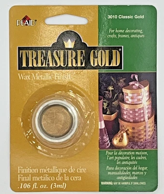 Vintage Treasure Gold Wax Metallic Finish "Classic Gold" 3010 Crafts NEW NOS - Image 1 of 3