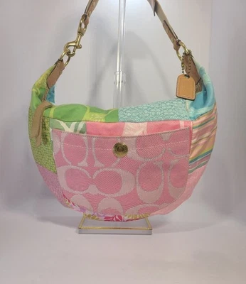Coach Vintage Y2K Patchwork Hobo Shoulder Bag Pastel  Hampton Style 464 - Image 1 of 4