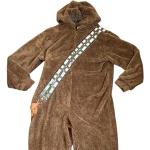 Disney Star Wars Chewbacca Costume Adult XL Brown Furry Zip Front Halloween - Picture 1 of 12