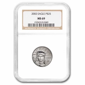 2002 1/4 oz American Platinum Eagle MS-69 NGC - Picture 1 of 3
