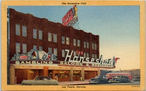 Horseshoe Gambling Saloon and Restaurant, Las Vegas, Nevada Postcard c1951 - Picture 1 of 2
