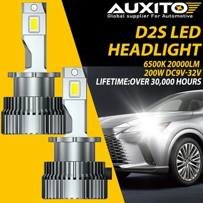 2x AUXITO D2S D2R D2C LED Headlight Bulb HID XENON Replacement 20000LM Bright - Image 1 of 4