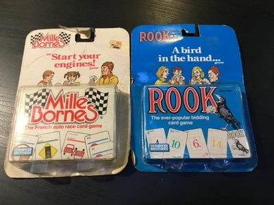 VTG 1980's Parker Brothers Rook & Mille Bornes SEALED Blister Pack Card Game Lot - Image 1 of 2